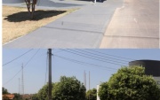 Reforma do estacionamento, calçadas e sala interna.